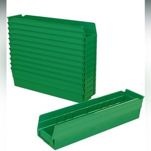 Akro-Mils Plastic Containers for Organizing and Storage Green, 12-Pack